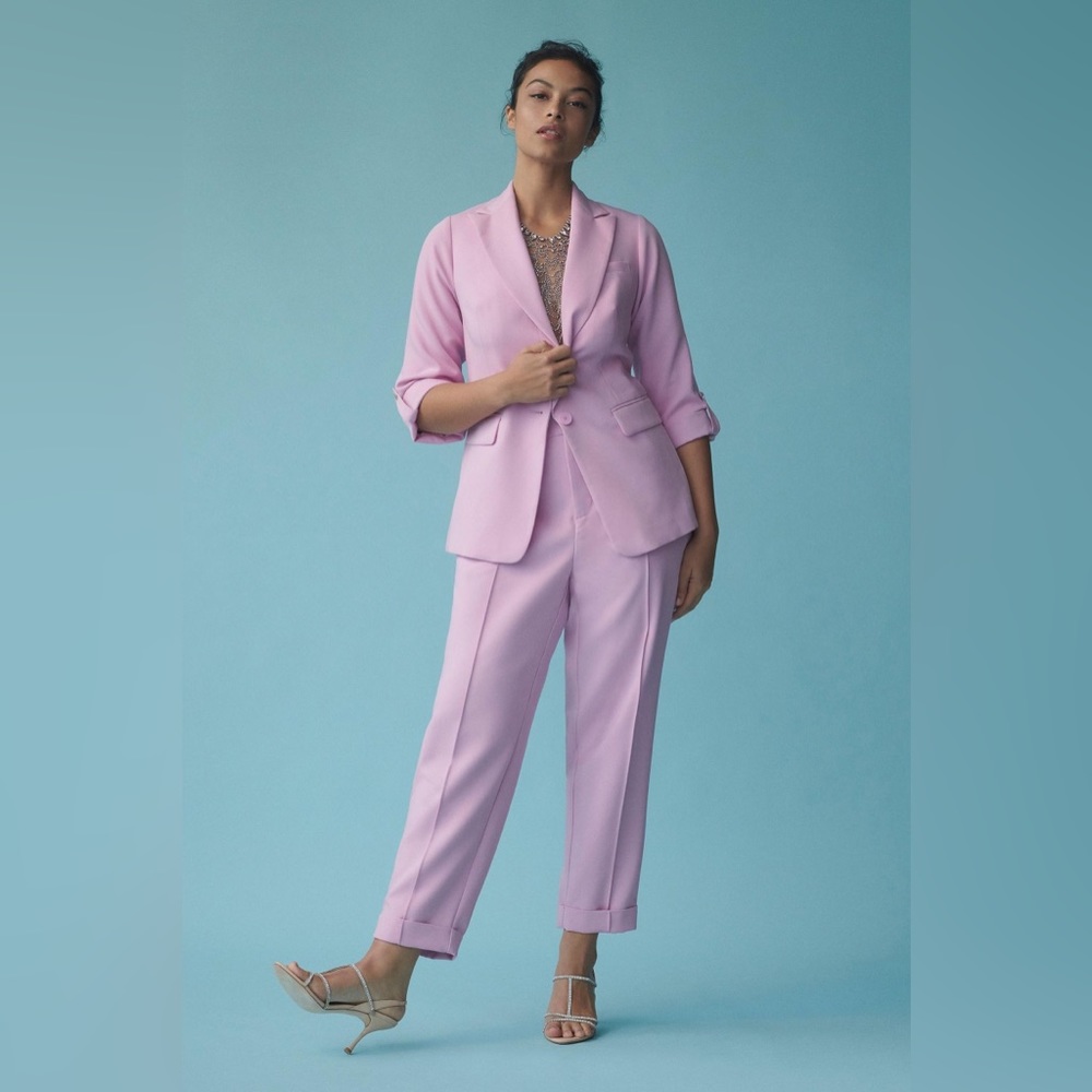 Maeve by Anthropologie Seamed Trousers in Lilac - Size 6